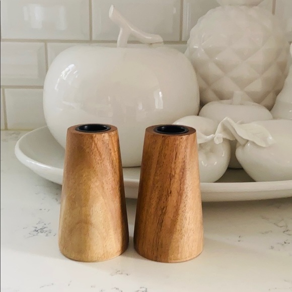 Crate&barrel Wood Taper Candle Holders - Picture 2 of 15